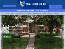 Tablet Screenshot of klingorthodontics.com